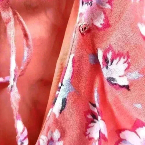 ☆ American Rag Cie 1X Pink Floral Faux Wrap Sleeveless Ruffle Front Dress. 3/$30 - Picture 5 of 6